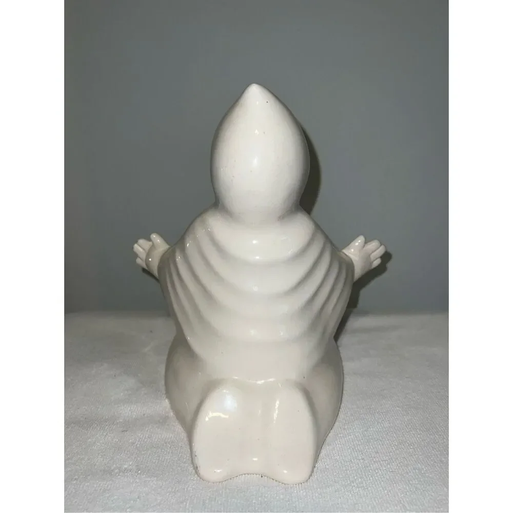 VTG Ghost Halloween PORCELINE Spooky Tealight Candleholder